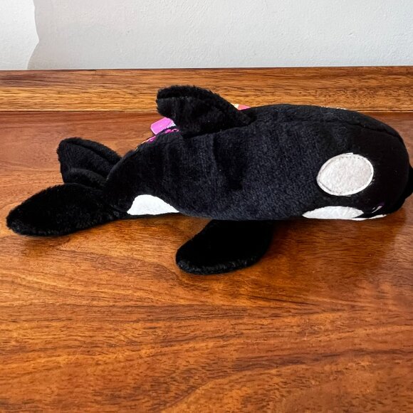Vintage Lisa Frank Max Splash Orca Whale Plush Beanie Stuffed Animal 1998 - Picture 7 of 13